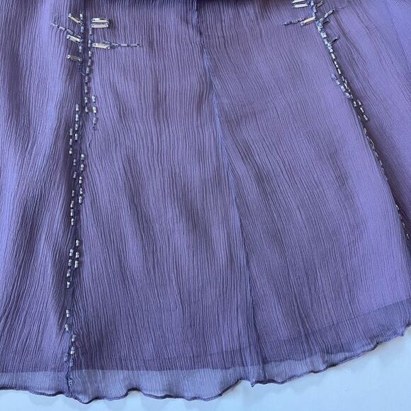 Carolina Herrera Silk Sequins Purple Dress - Picture 15 of 16